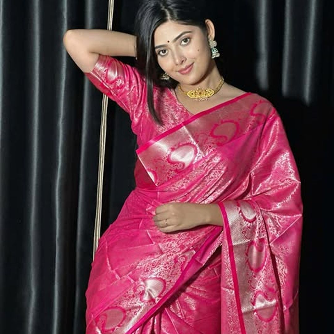 সফট সিল্ক কাঞ্জি কাতান শাড়ি